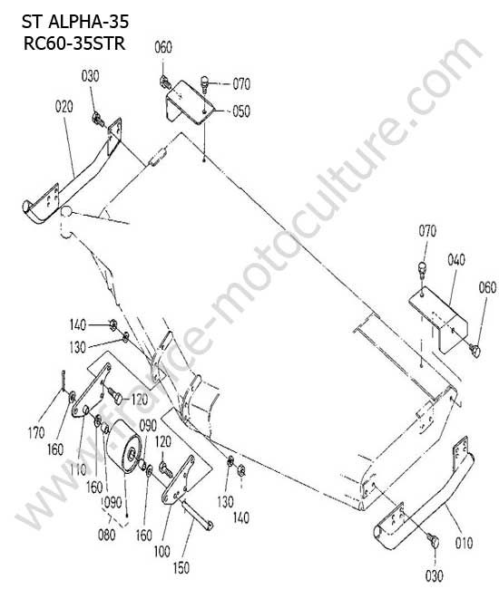Roue avant fixe coupe RC60 KUBOTA STA35