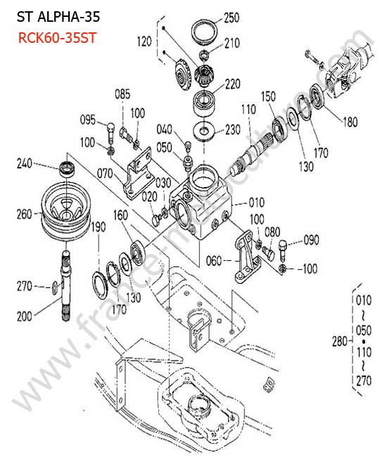 Boitier coupe RCK60 KUBOTA STA35