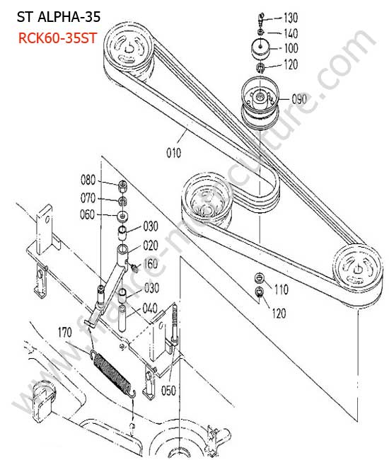 Courroie coupe RCK60 KUBOTA STA35