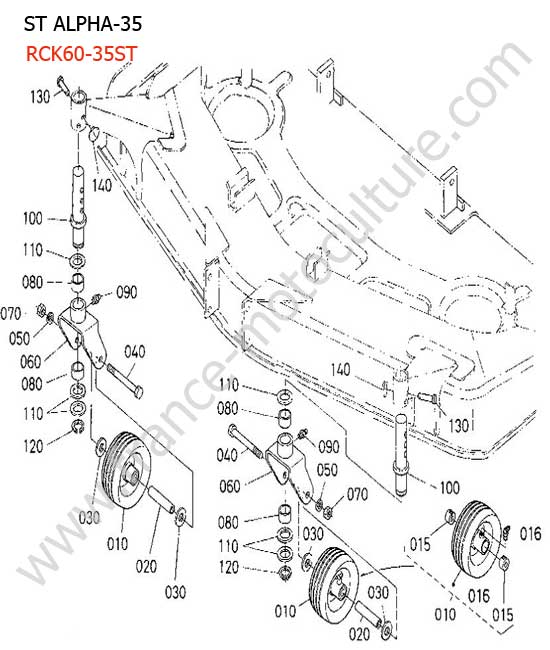 Roue avant coupe RCK60 KUBOTA STA35