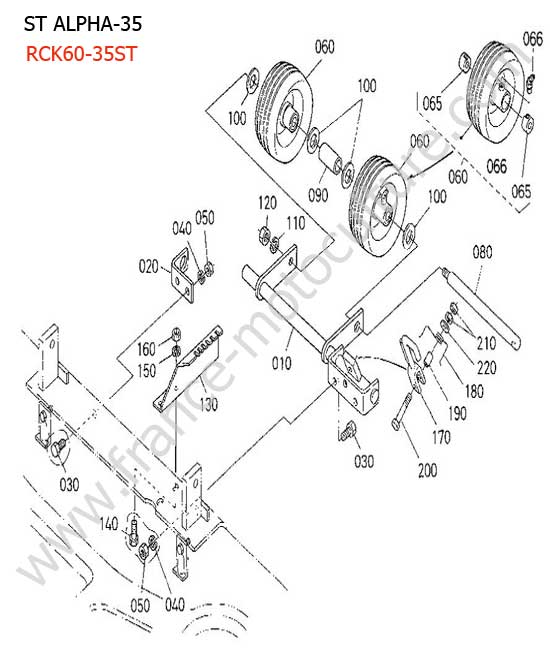 Roue arrière coupe RCK60 KUBOTA STA35