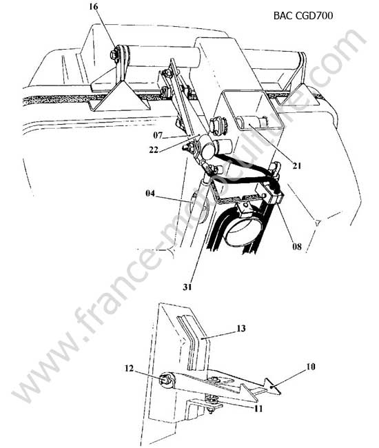 Verin de levage bac KUBOTA STA35