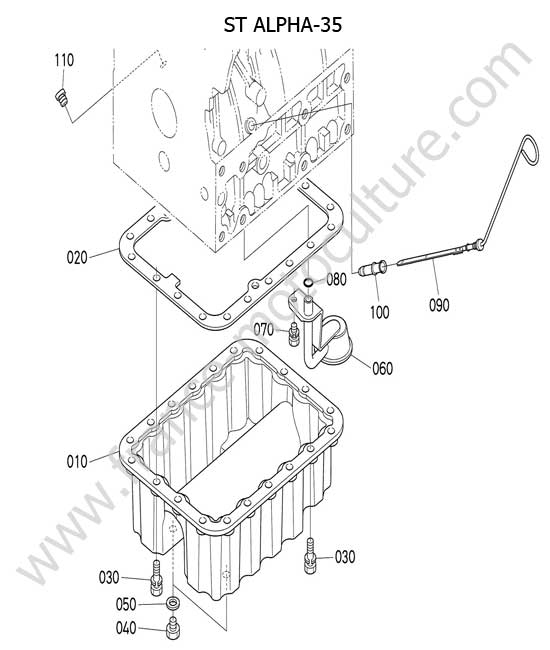 Carter huile moteur KUBOTA STA35