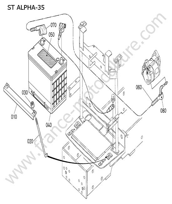 Faisceau batterie KUBOTA STA35