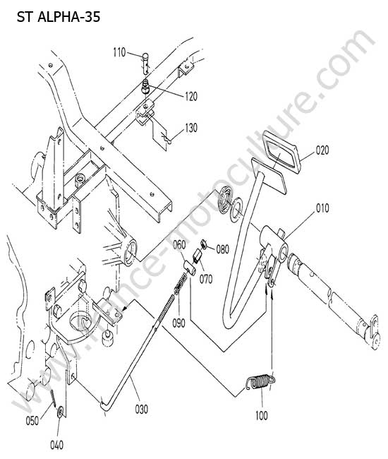 Pédale embrayage KUBOTA STA35