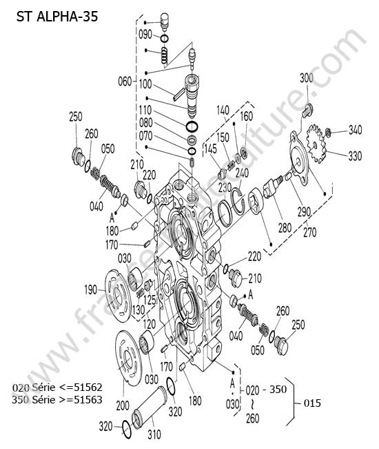 Couvercle transmission HST KUBOTA STA35