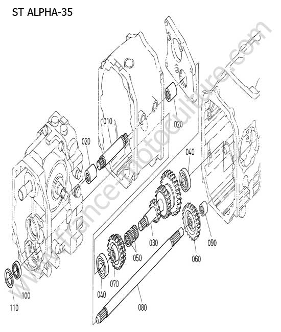 Arbre de renvoi KUBOTA STA35