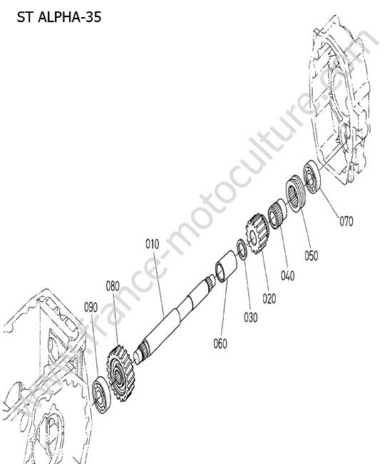 Arbre entrainement PDF KUBOTA STA35