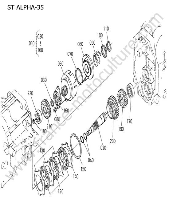 Embrayage demi tour rapide KUBOTA STA35