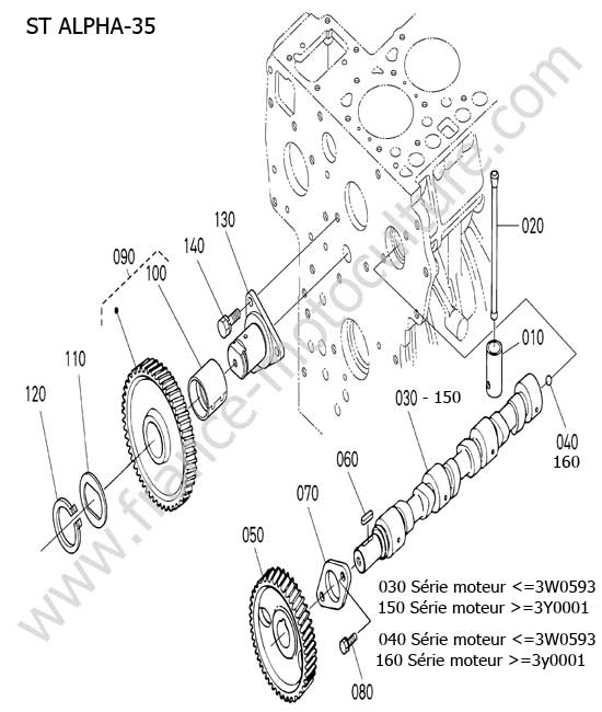 Arbre a came KUBOTA STA35
