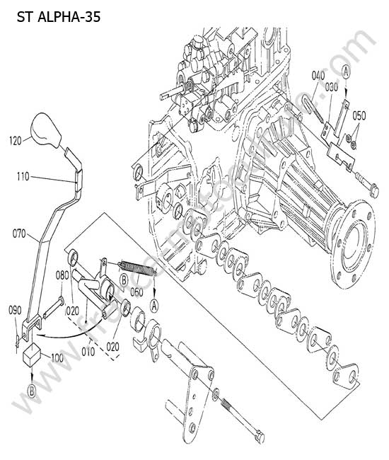 Levier avancement 1 KUBOTA STA35
