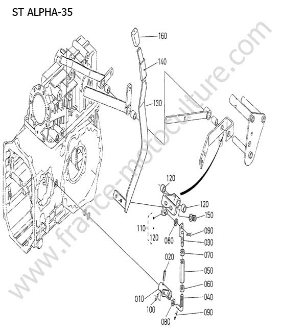 Levier gamme KUBOTA STA35