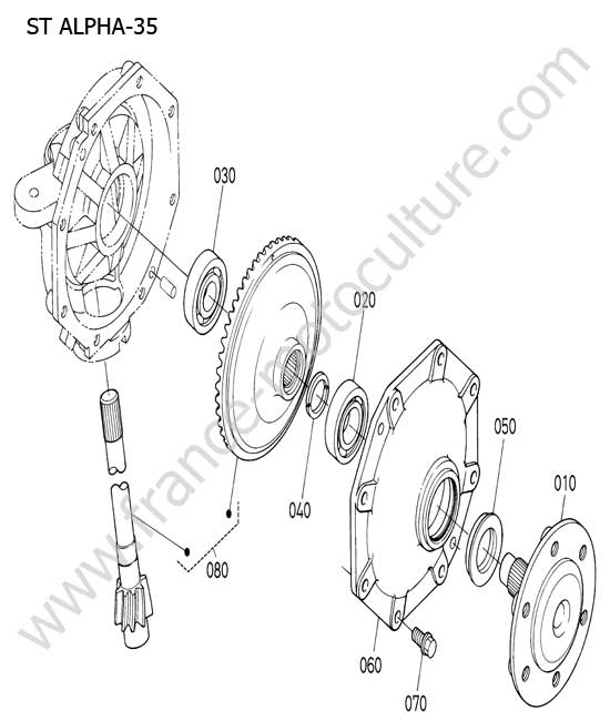 Arbre de roue avant KUBOTA STA35