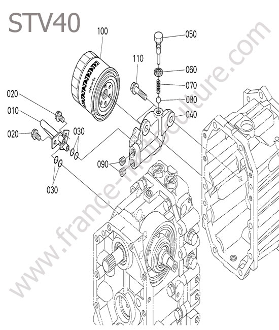 Support filtre hst KUBOTA STV40
