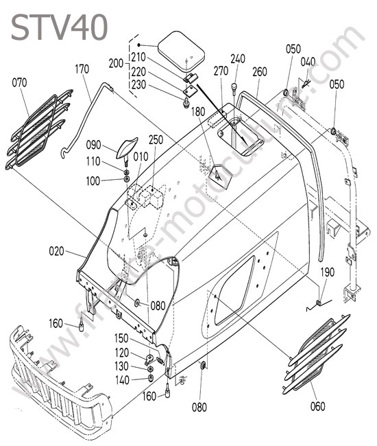 Capot KUBOTA STV40