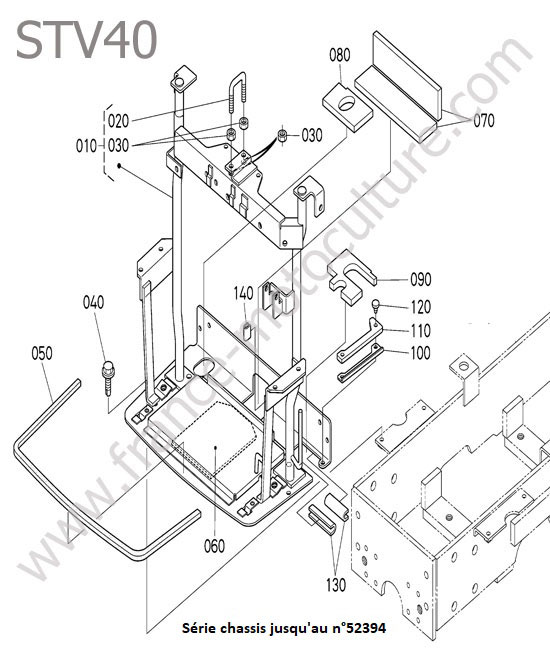 Support capot avant 1 KUBOTA STV40