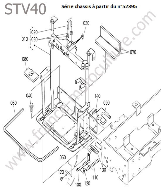 Support capot avant 2 KUBOTA STV40