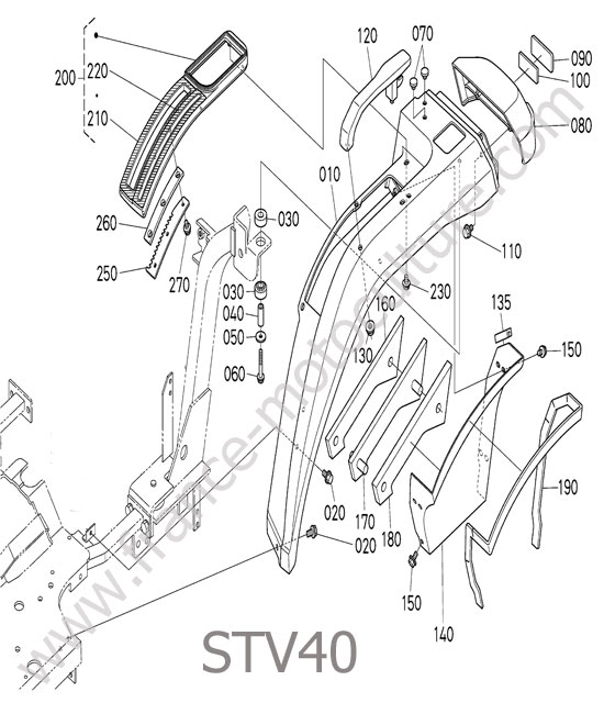 Aile gauche KUBOTA STV40