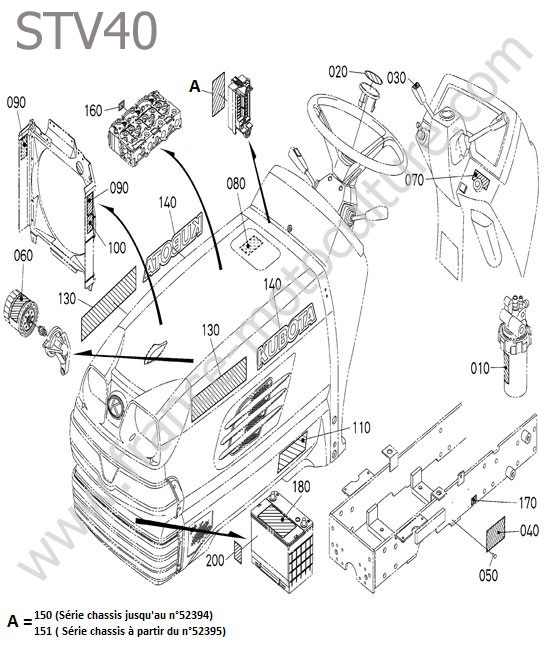 Etiquette avant KUBOTA STV40