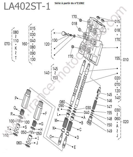 Distributeur (details)  2 - LA402ST KUBOTA STV40