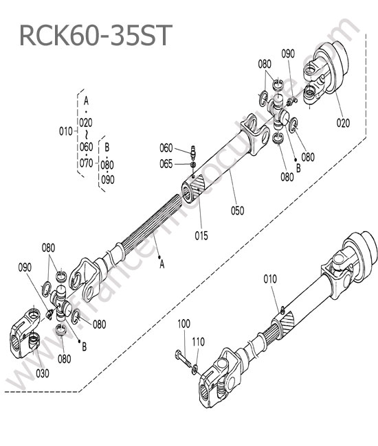 Cardan - RCK60-35ST KUBOTA STV40