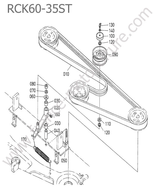 Poulie tension  courroie - RCK60-35ST KUBOTA STV40