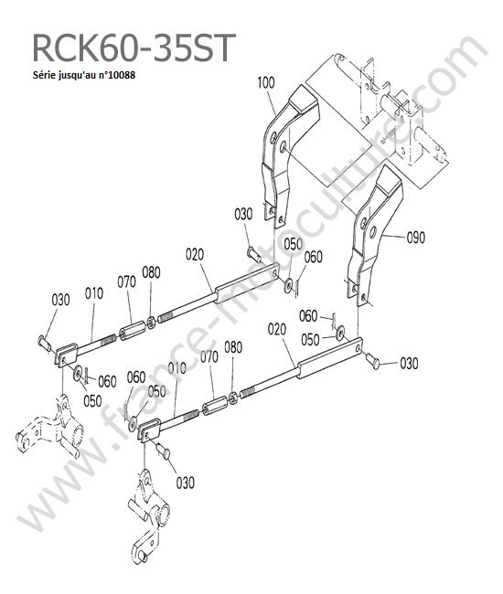 Bras relevage 1 - RCK60-35ST : KUBOTA - STV40
