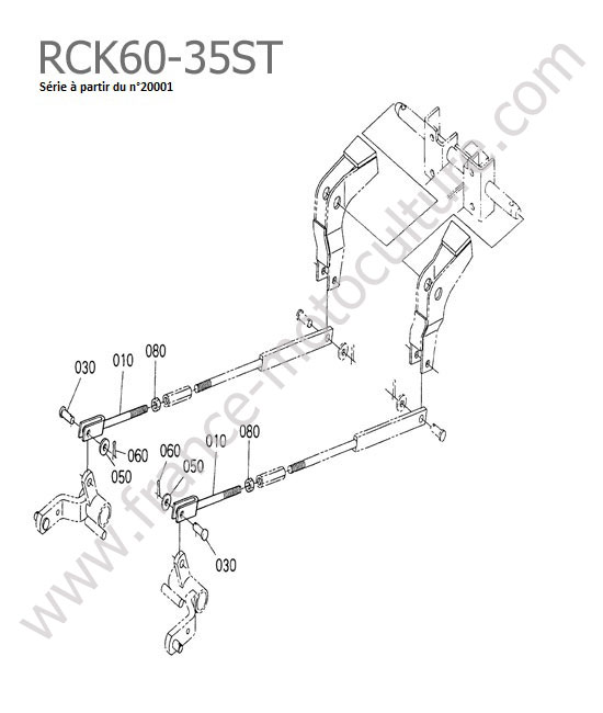 Bras relevage 2 - RCK60-35ST : KUBOTA - STV40