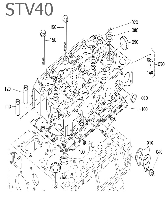 Culasse KUBOTA STV40
