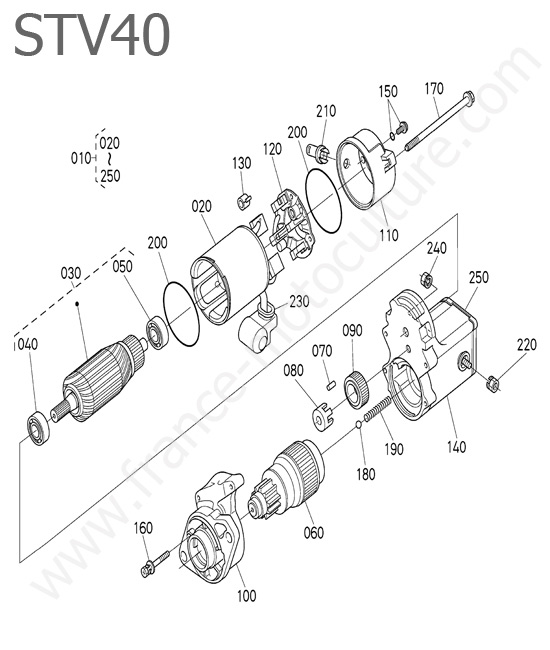 Demarreur  (details) KUBOTA STV40