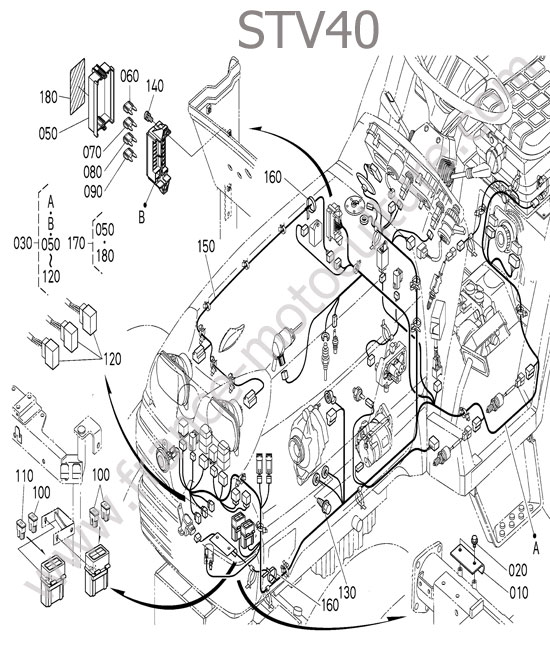 Faisceau electrique avant KUBOTA STV40
