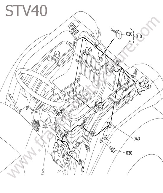 Faisceau electrique arriere KUBOTA STV40