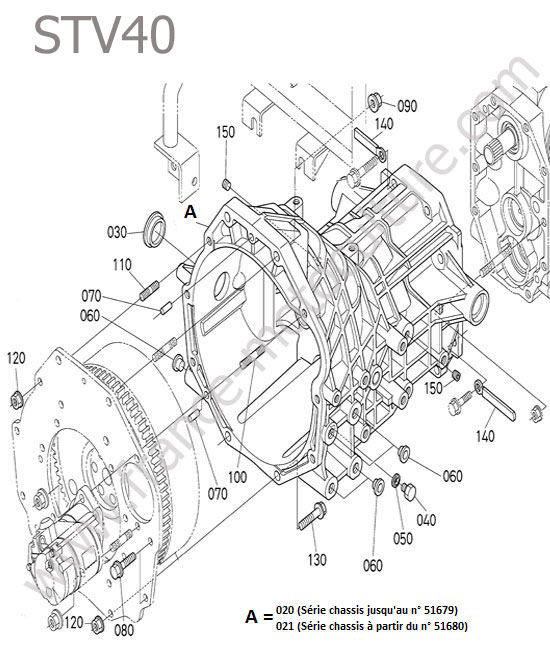 Carter embrayage KUBOTA STV40