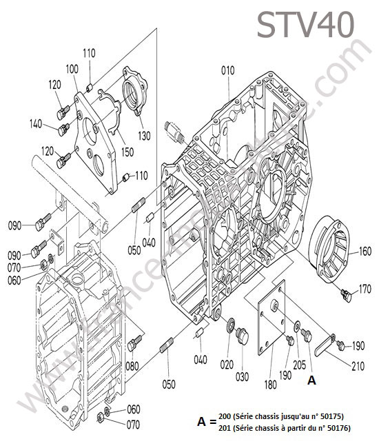 Carter differentiel KUBOTA STV40