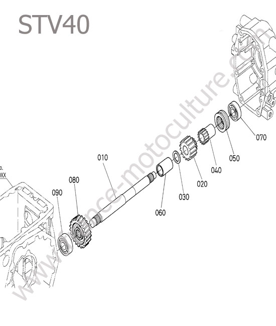 Arbre entrainement KUBOTA STV40