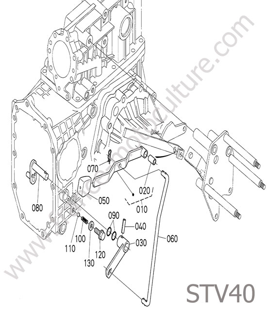 Levier transmission roues avant KUBOTA STV40