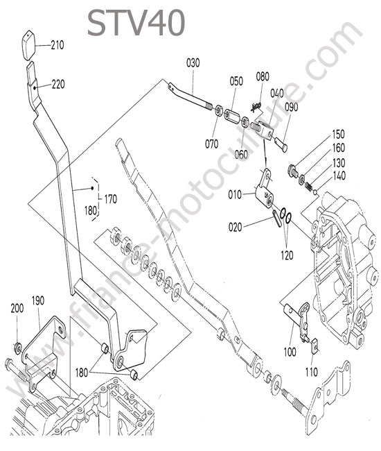 Levier vitesse prise force KUBOTA STV40