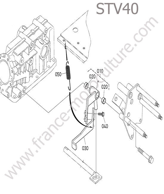 Pedale blocage differentiel KUBOTA STV40