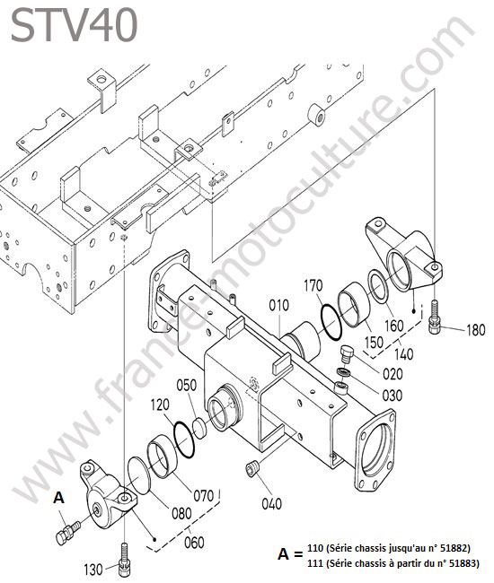 Carter differentiel avant KUBOTA STV40