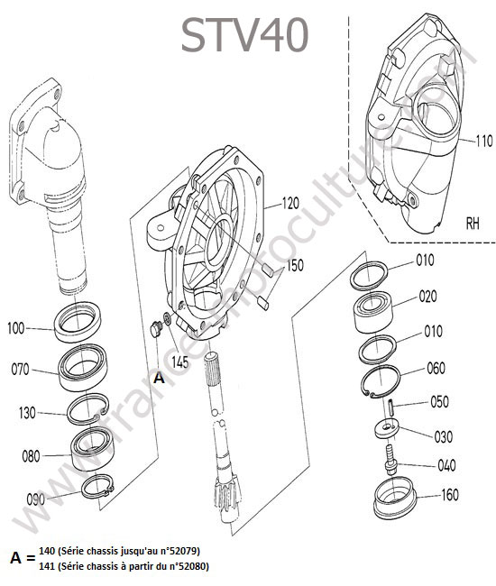 Carter reducteur avant KUBOTA STV40