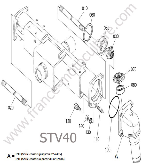 Carter pont avant KUBOTA STV40