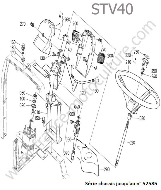 Colonne direction 1 KUBOTA STV40