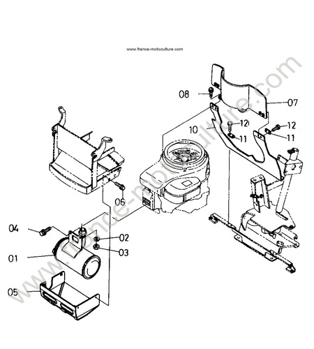 Echappement KUBOTA T1560