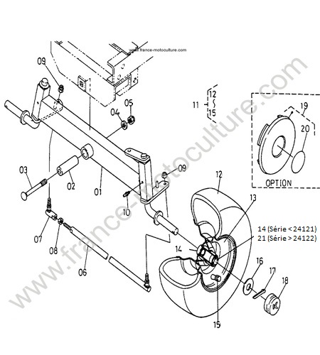 Essieu avant KUBOTA T1560