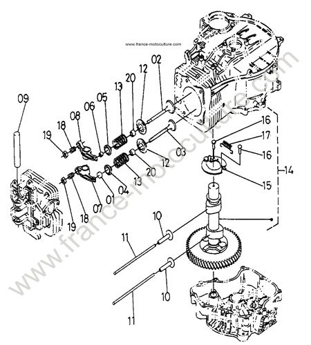 Arbre cames KUBOTA T1560