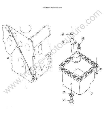 Carter huile KUBOTA T1600
