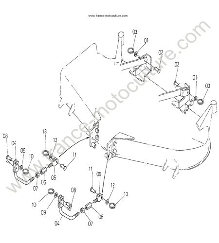 Chainon plateau KUBOTA T1600