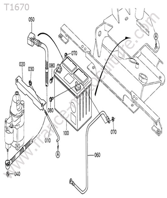 Batterie KUBOTA T1670