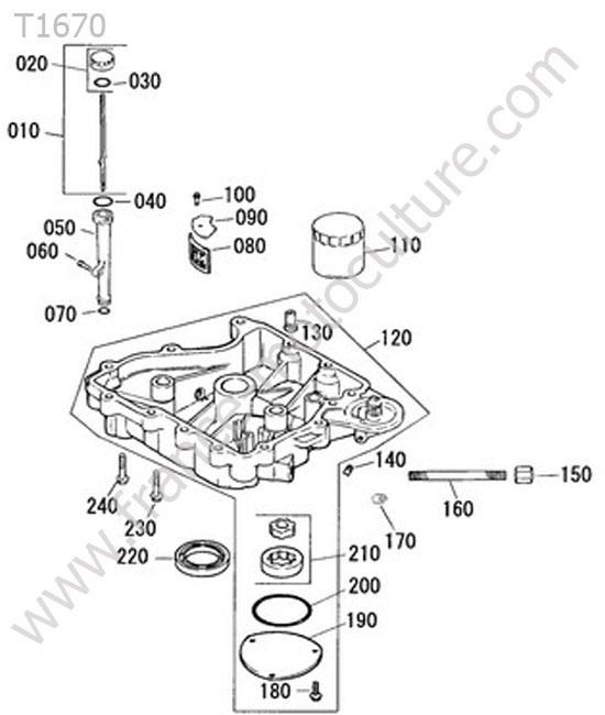 Carter huile KUBOTA T1670