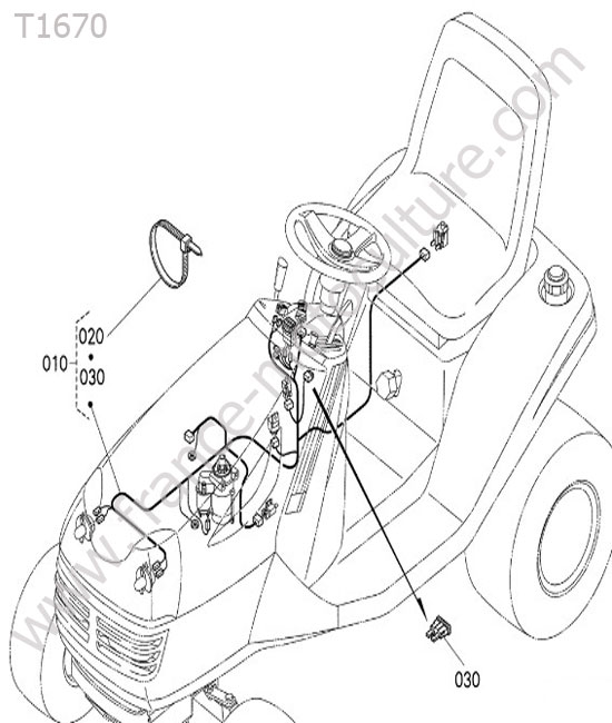 Faisceau electrique KUBOTA T1670